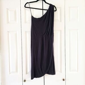 Marc Jacobs Black One Shoulder Bamboo Dress Medium